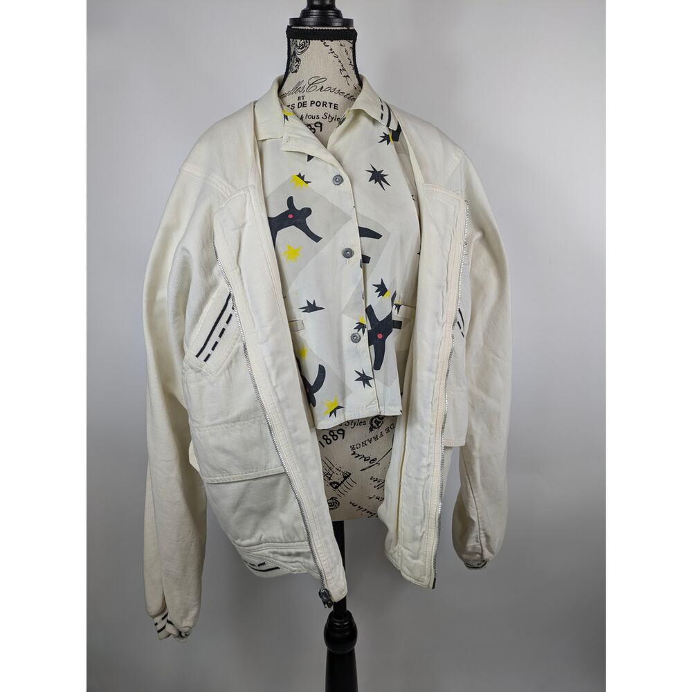 Vtg Dolce Vita Womens M Jacket Top Set POOR Jamaican Style Voodoo Crop Designer